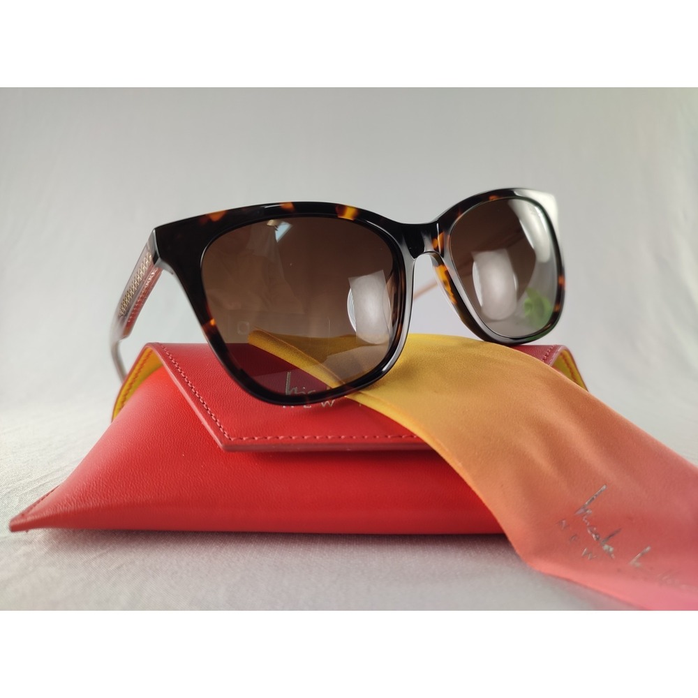 Nicole Miller New York Blythe C02 Tortoise Polarized Sunglasses 54-17-140 Case